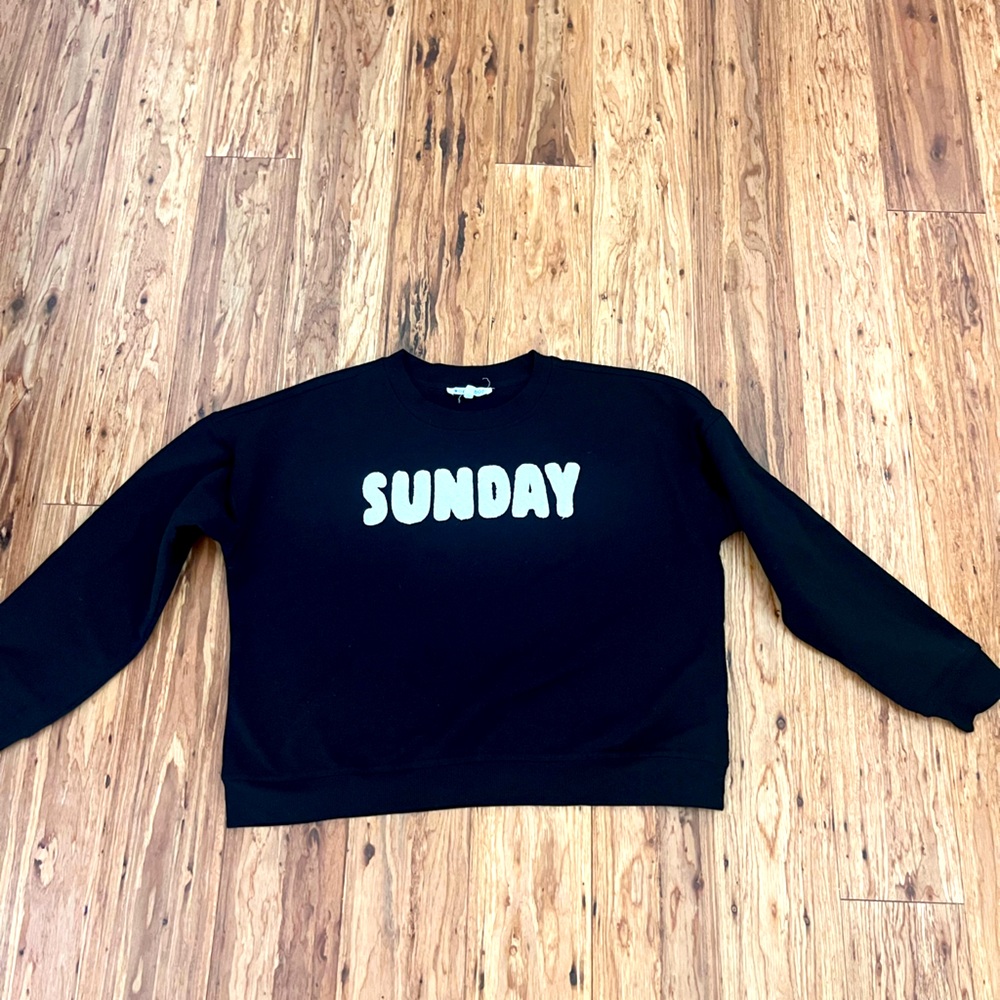 Black 'Sunday' Sweatshirt